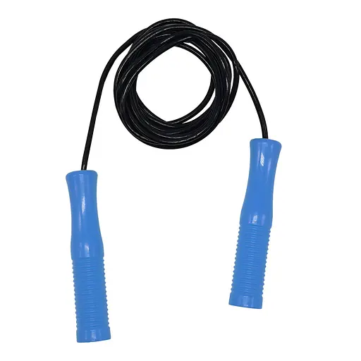 Детская Скакалка №1 Colorplast 0749(Blue) диаметр 3,7 мм, длина 270 см, черная - фото 1