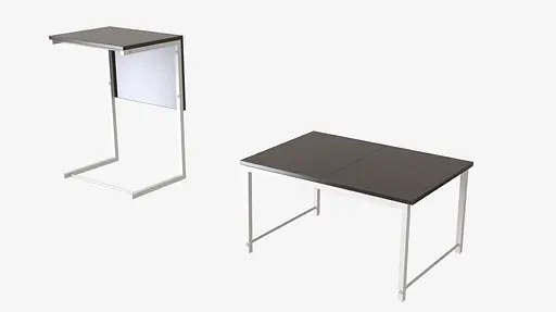 Стол журнальный приставной Терри Комбо Ferrum-decor 345x662x440 Белый металл ДСП Венге Магия 16 мм (FRD-105553) - фото 6