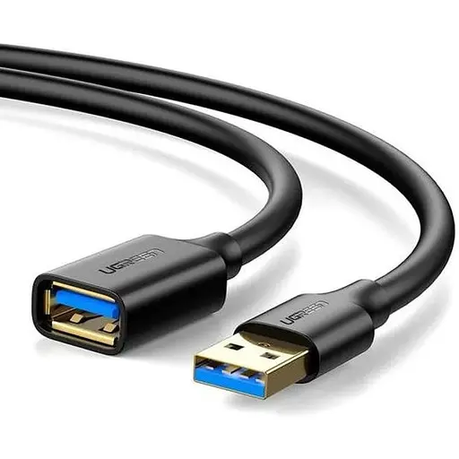 Кабель Ugreen US129 USB 3.0 Extension Male Cable 1 м черный (10368)