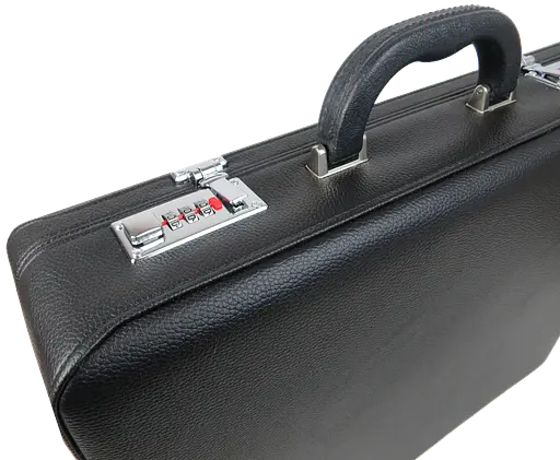 Элегантный дипломат Portfolio из эко кожи черный sum0028876 - фото 7