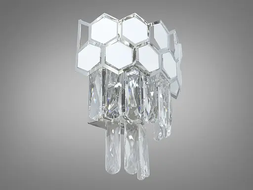 Стильный хрустальный настенный светильник - фото 2