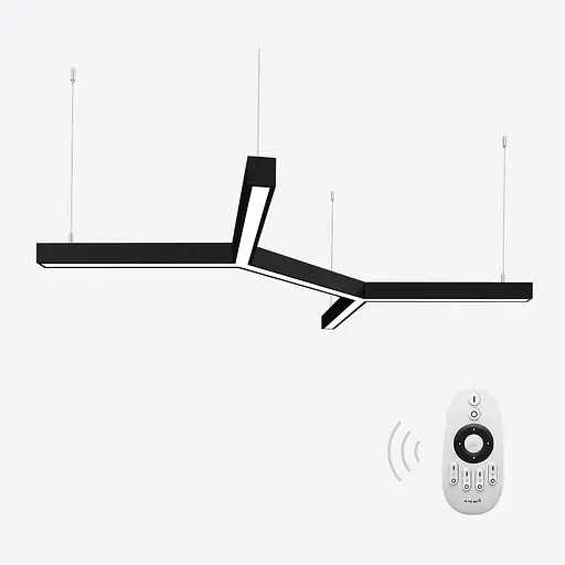 Керований світлодіодний світильник X-LED 100ВТ Star чорний (870*740*43) LSNS-100db - фото 1