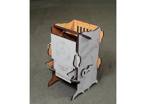 Аксесуар Вежа для кубиків Pandora's Box Studio Нищівник кубиків Mechanical Dice Tower Dice Crusher сірий (LP012-064) - фото 3