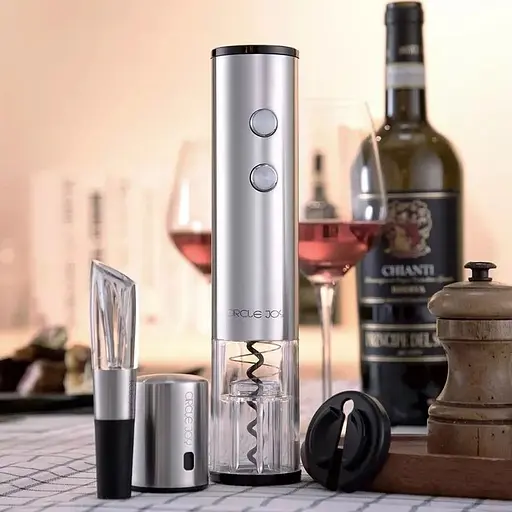 Набор для вина Circle Joy CJ-TZ02 - Decanter Aerator + Wine Stopper + Bottle Opener - фото 8