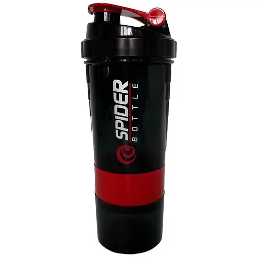 Шейкер спортивний EasyFit Spider 0,5л Чорно-червоний (EF-7200-R) - фото 1
