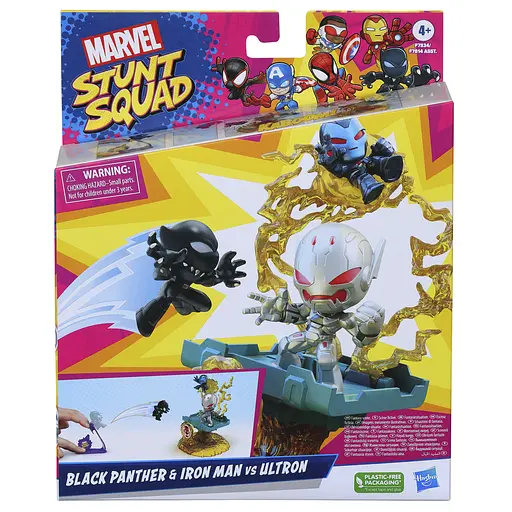 Набор игрушечный Hasbro Marvel Stunt Squad Нокдаун вора Black Panther, Iron Man, Ultron (F7814_F7834) - фото 4