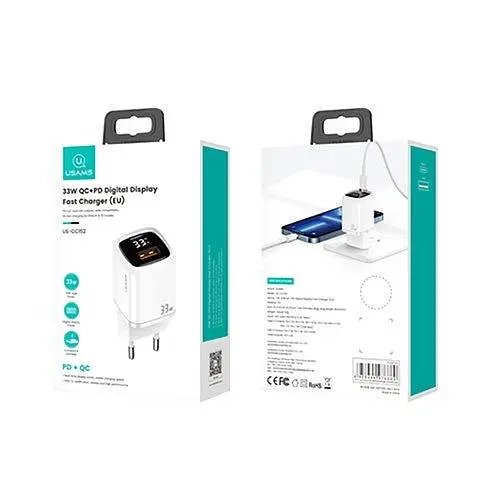 Зарядний пристрій з дисплеєм Usams T46 33w 2 виходи - фото 4