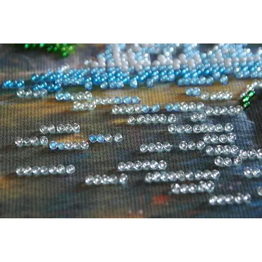 Набор для вышивки бисером "У водопада" AM-163 15х15 см - фото 7