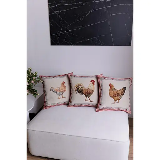 Подушка гобеленова Прованс Добробут Курочка 45х45 см (44440) - фото 7