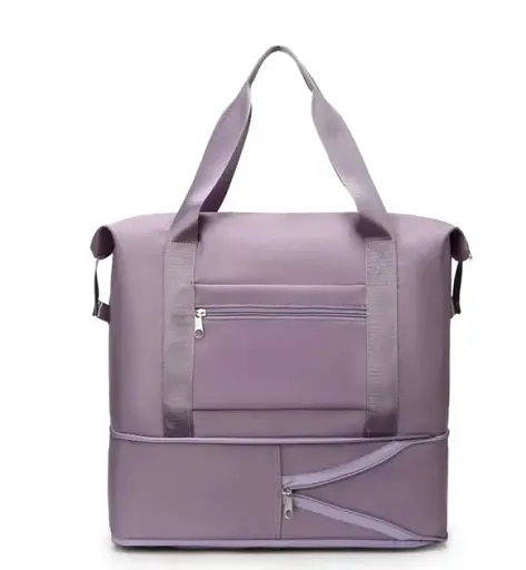 Дорожная сумка для путешествий для ручной клади Сиреневый цвет 42*28см (+12 см)*22см - фото 3
