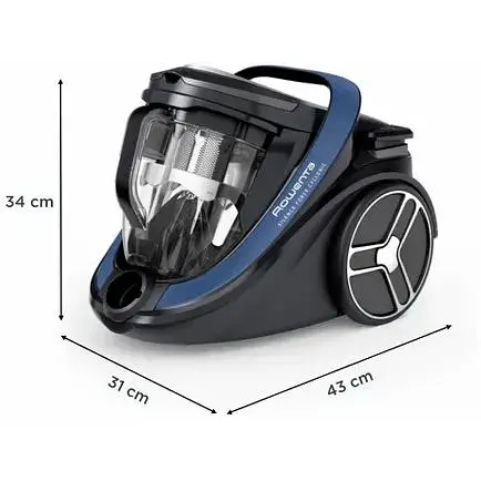 Пилосос Rowenta Silence Force Cyclonic контейнерний чорно-синій (RO7971EA) - фото 3