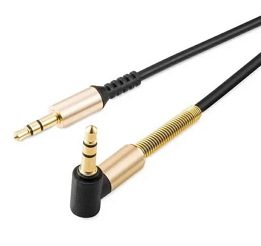 Кабель аудіо Hoco 3.5 мм aux тато UPA02 кутовий бічний - фото 2