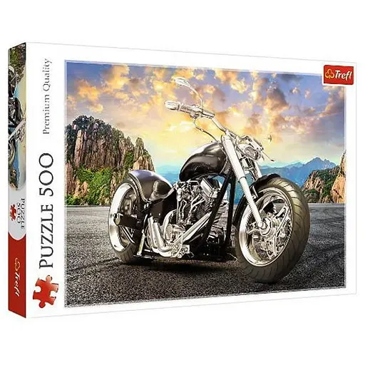 Пазл Trefl Чорний мотоцикл 500 ел. (37384) - фото 1