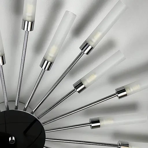 Потолочная люстра в форме солнечных лучей на 24 плафона G9 Ø 96х8 см Line F | Ст. 1276/24 CH - фото 5