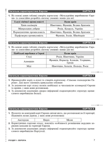 Географія. Регіони та країни світу. 10 клас. Збірник завдань для роботи з картами та Інтернет-джерелами - фото 6