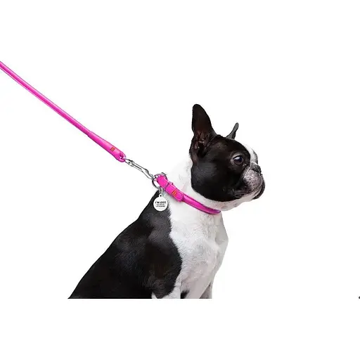 Повідець для собак Waudog Glamour шкіряний круглий, рожевий - фото 4