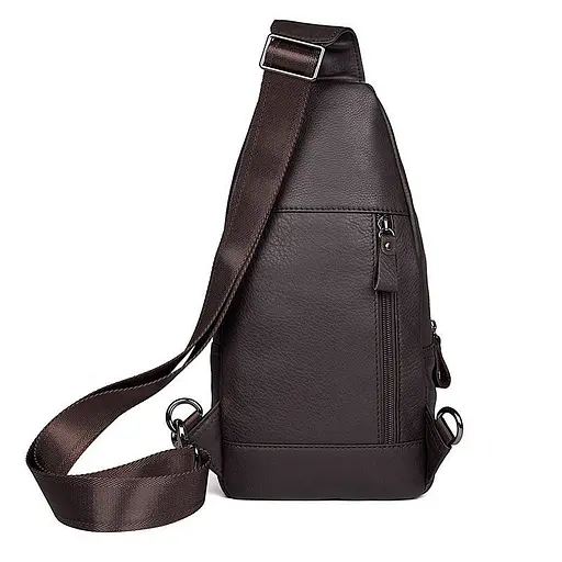 Кожаная сумка-слинг John McDee 16.5х33х5.5 см sum0025575 - фото 3