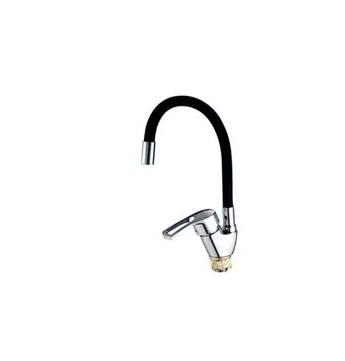 Змішувач для кухні Mixxus YUB4-181 Reflector Black з чорним силіконовим виливом (MI6481) - фото 1