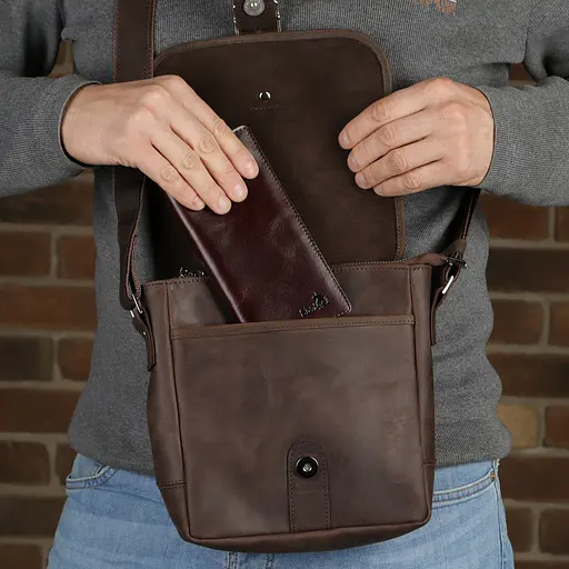 Чоловічий шкіряний гаманець Shvigel 18х9.5 см acs0018621 - фото 5