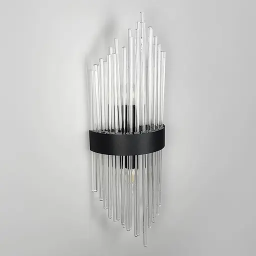 Настінний світильник з скляними паличками Coliseum Black 55х22 см Арт. WJ 881/2 S BK Line F - фото 2