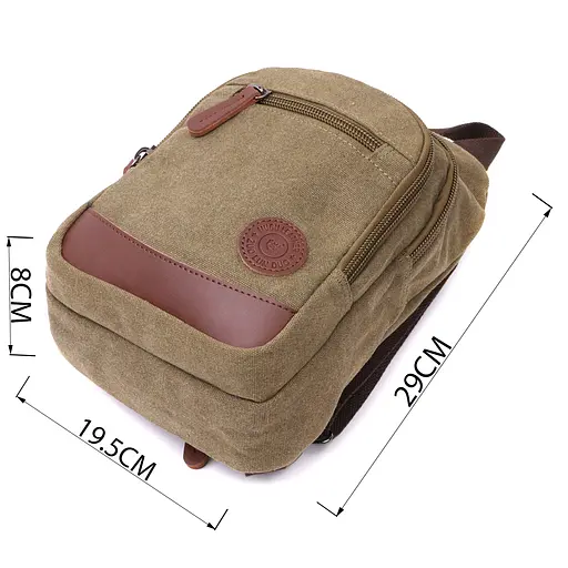 Чоловіча практична сумка через плече з ущільненою спинкою Vintage 19,5х29х8 см sum0028962 - фото 3