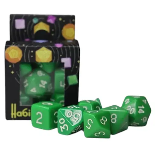 Набір кубиків Opaque 7 Dice Set - Green , 7 шт. (g7dopaq02) - фото 1
