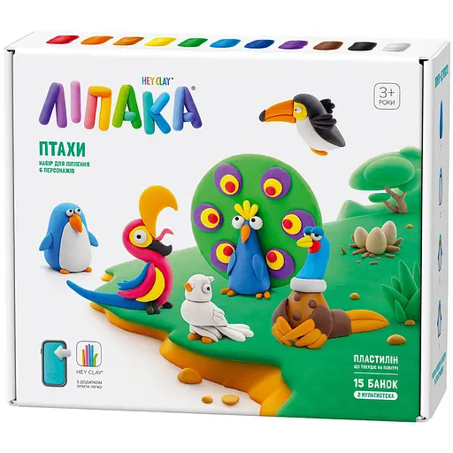 Набір пластиліну що самостійно твердіє Ліпака Птахи (15013-UA01)
