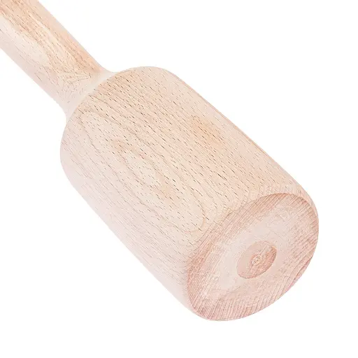 Толкушка картофелемялка фигурная средняя для картошки деревянная 30 см, Woodly Бежевый 84902 - фото 9