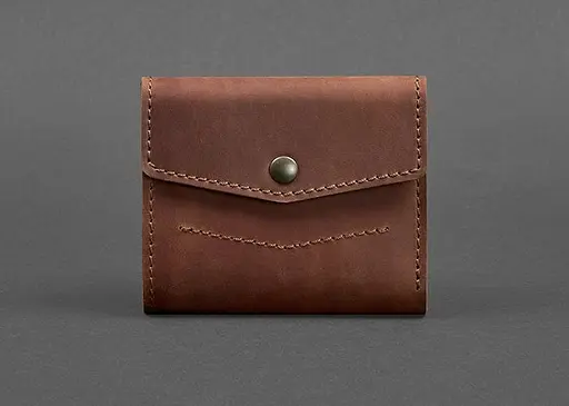 Шкіряний гаманець 2.1 світло-коричневий Crazy Horse - фото 1