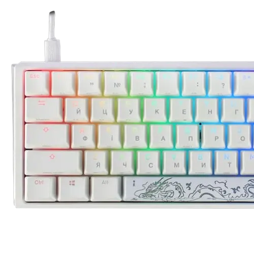Клавіатура Ducky One 3 Mini Cherry MX Red UA RGB White (DKON2161ST-RUAPXPWWWSC1)