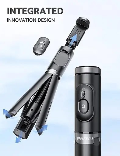 Штатив для палки для селфи pnitri, встроенный съемный пульт для портативной палки для селфи - фото 4