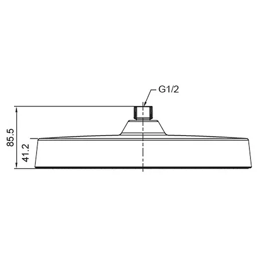 Верхній душ Koer KP-0403-05-OH 300 мм KR4994, Чорний матовий - фото 2