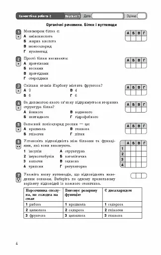 Біологія. Зошит для контролю навчальних досягнень учнів 9 клас - фото 5