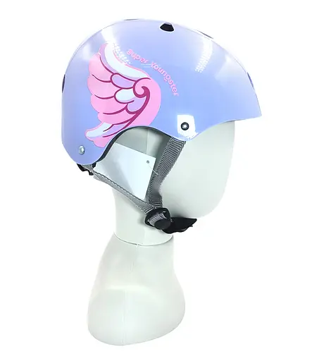 Комплект детский шлем и защита Yongkang GB24429-2009 S (5-9 л) фиолетовый крылья (G0001963) - фото 2