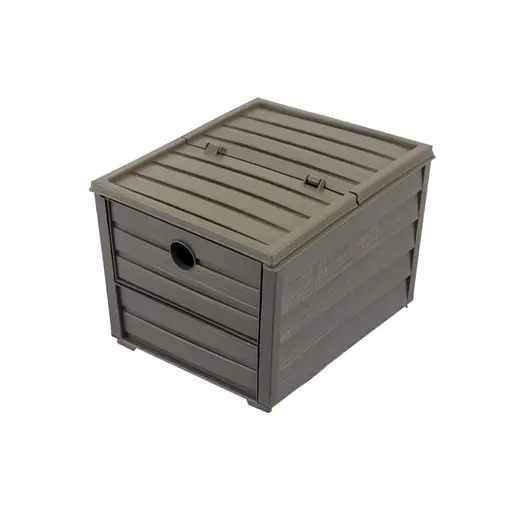 Контейнер для хранения овощей SCORTA BOX, 23,5x28x20h, 9л серо-бежевый
