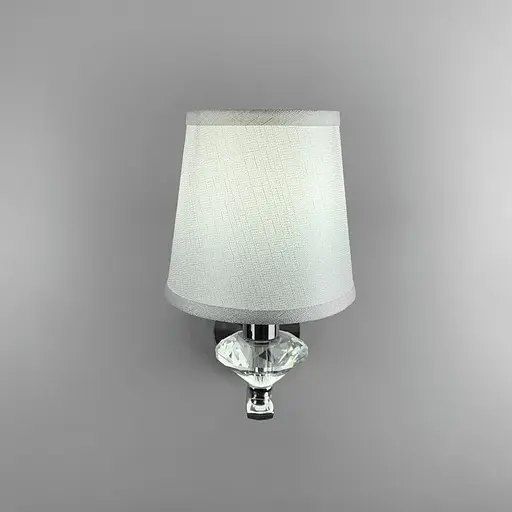 Бра з білим абажуром в хромовому корпусі Line F S 8639 - фото 2