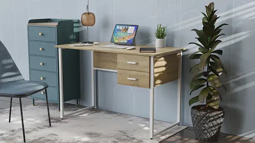 Комп'ютерний стіл Ferrum-decor Таккота 75x140x60 білий ДСП Дуб Сонома 16мм (FRD-102099) - фото 2