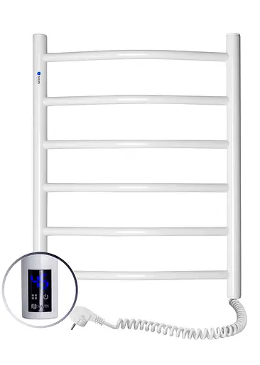 Електрична рушникосушарка Navin Камелія 480x600 Sensor права з таймером 12-007033-4860, Білий, Праве, Електронний - фото 1