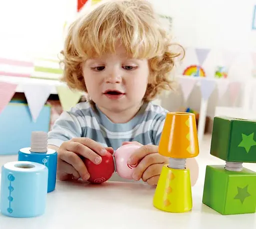 Набір дерев'яних блоків Hape Закрути E0416 Набір дерев'яних блоків - фото 6