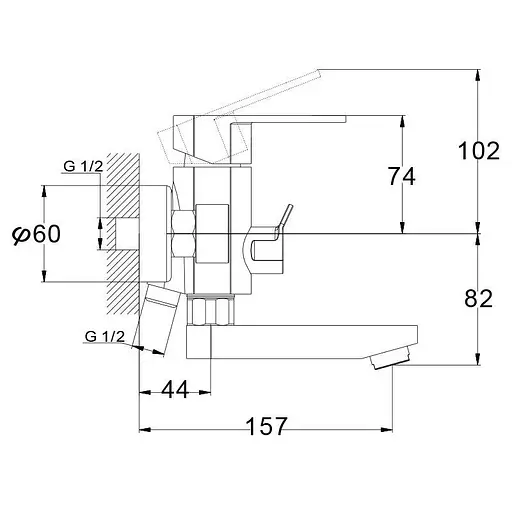 Змішувач для ванни TROYA LAB3-A136 одноважільний 30412 - фото 3
