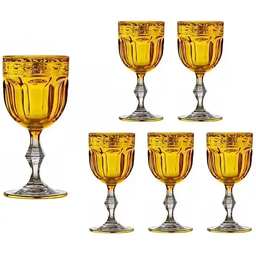 Набір келихів для вина Lora Арія 185 мл 6 шт. Амбер NGC53SETWINE