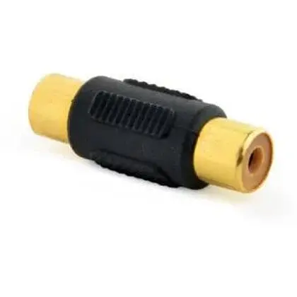 Звуковой переходник Cablexpert RCA F - RCA F черный (A-RCAFF-01) - фото 1