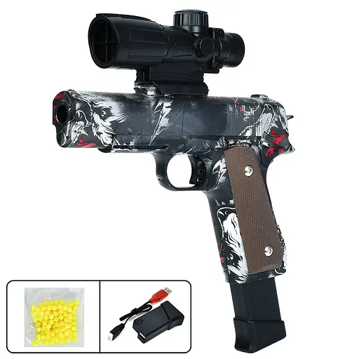 Пистолет, 22 см, аккумулятор, пластиковые пули, USB-зарядка, 999-18-BB