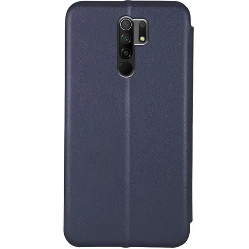 Кожаный чехол-книга Classy для Xiaomi Redmi 9 Темно-синий - фото 2