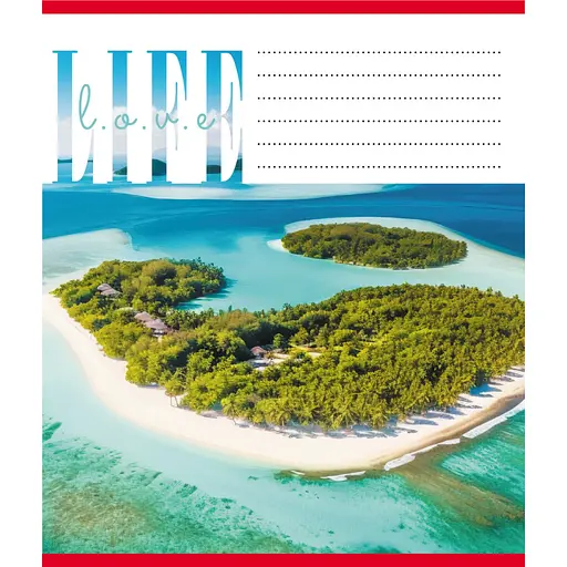 Зошит загальний "Люблю життя" Leader 060-959062L-5 в лінію, 60 аркушів - фото 1