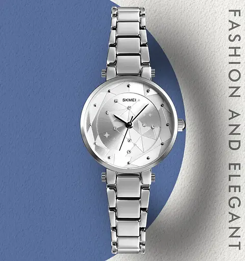 Часы женские наручные Skmei 1411 Звездное сияние (Серебристый) - фото 5