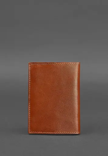 Кожаная обложка для паспорта и военного билета 1.2 светло-коричневая - фото 5