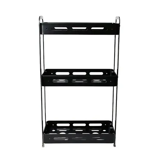 Полка Homax трехуровневая прямоугольная алюминиевая 57х33.3х15.5 см черная (EBA-3550 BL) - фото 2