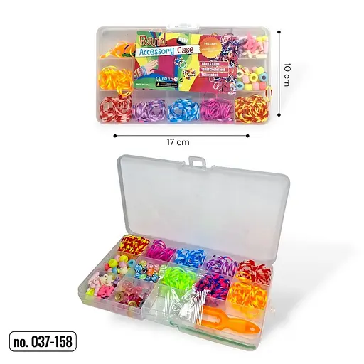 Набір гумок для плетіння браслетів Bambi 037-158 у пластиковому боксі - фото 2