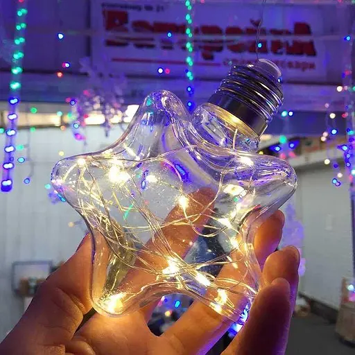 Светодиодная гирлянда штора Звездочки с наполнением 10 штук с переходником Мульти - фото 3